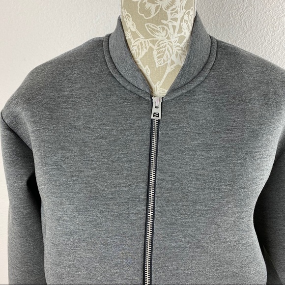 Everlane Gray Street Fleece Bomber Jacket Large - Picture 5 of 13